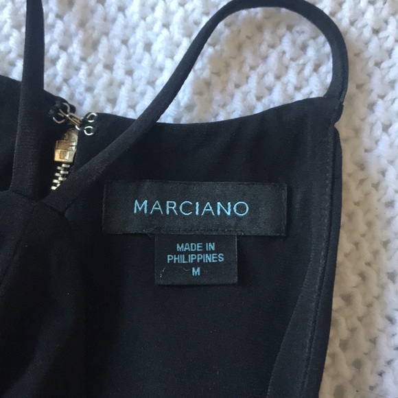 Marciano Black Front Cross Crop Top High Neck Size Medium - Picture 8 of 11